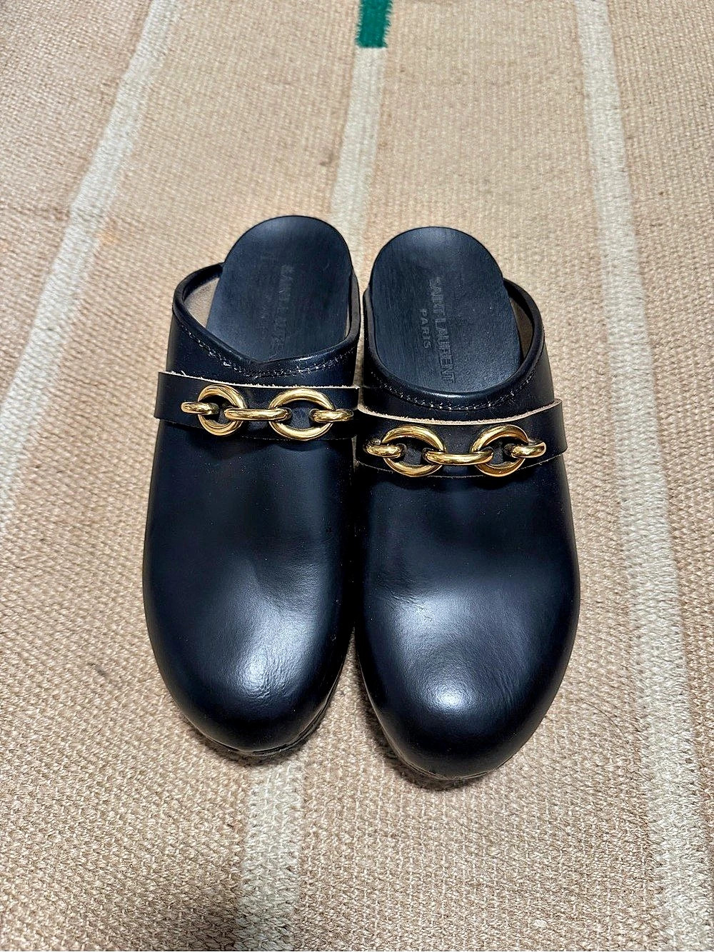 Authentic Saint Laurent Tribute Chain Clogs, Size US 10 - Picture 2 of 5